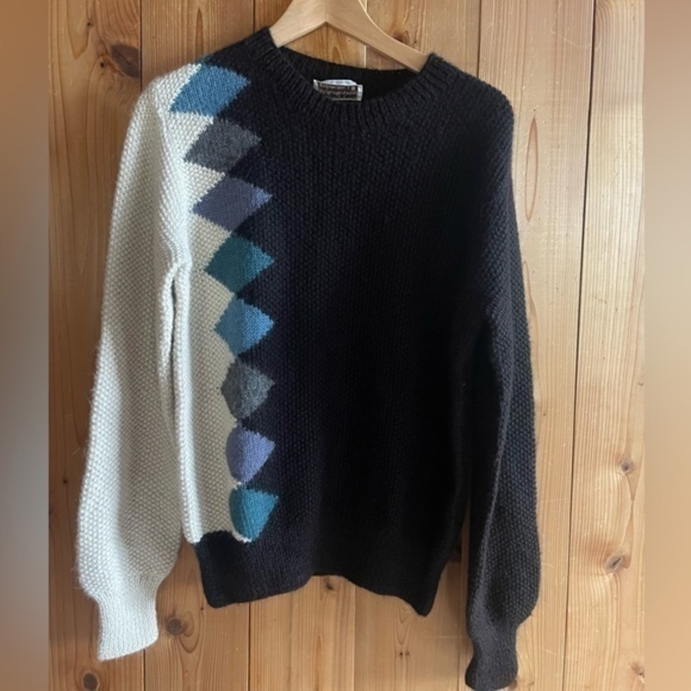 Vintage Alpaca argyle Saks fifth Avenue sweater